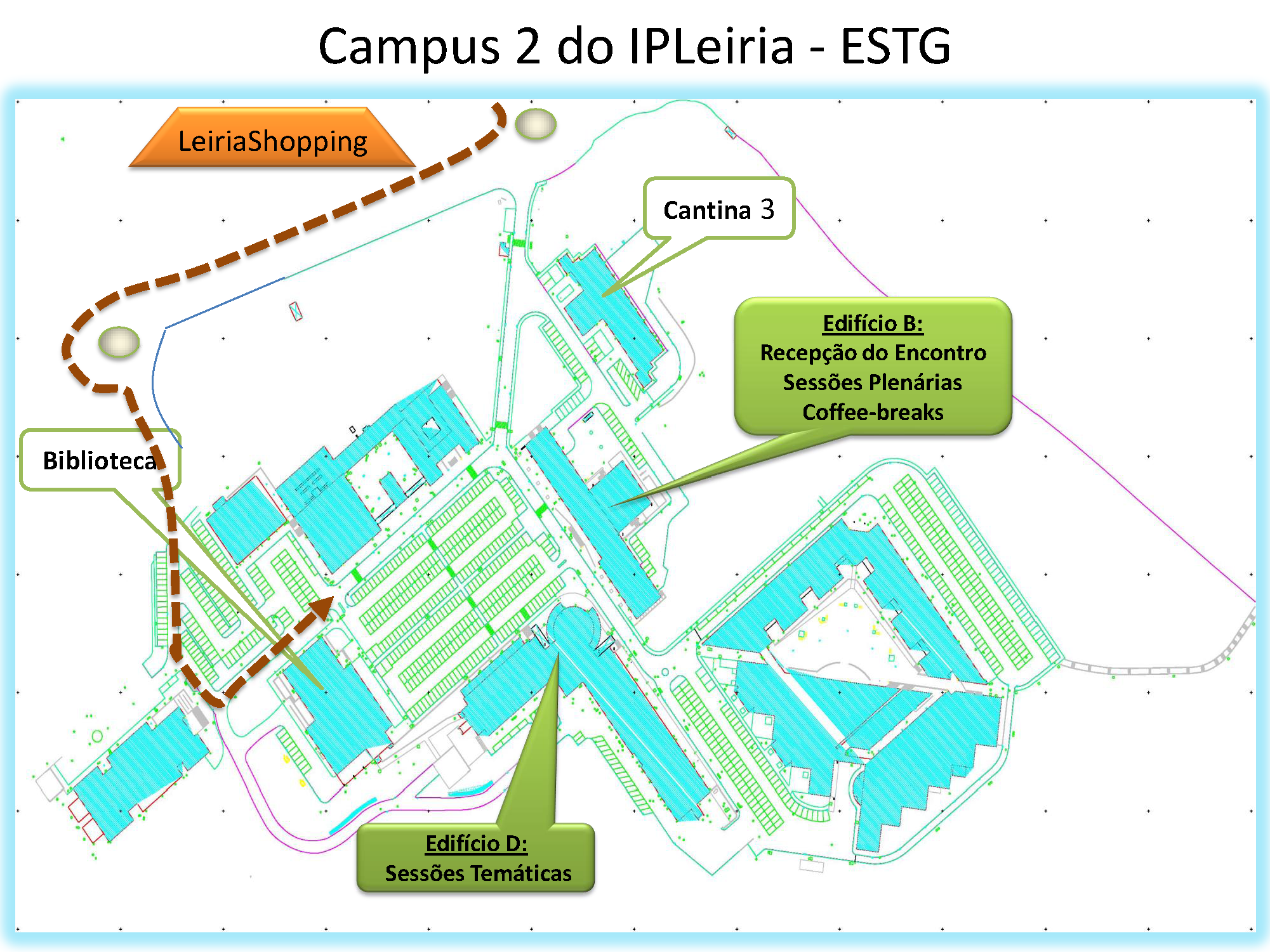 Mapa do Campus 2 do IPLeiria